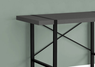 Computer Desk - 48"L / Modern Grey / Black Metal - I 7660