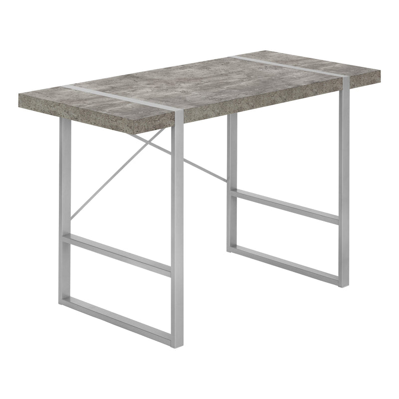 Computer Desk - 48"L / Grey Concrete-Look / Silver Metal - I 7662