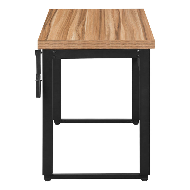 Computer Desk - 48"L / Reclaimed Wood / Adj.Height/ Black - I 7677