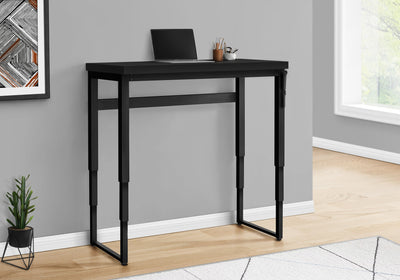 Computer Desk - 48"L / Black / Adj.Height/ Black Metal - I 7682