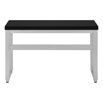 Computer Desk - 48"L / Black / Adj.Height/ Silver Metal - I 7684