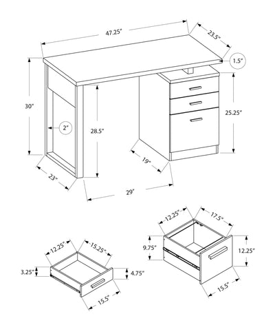 Computer Desk - 48"L / White Left Or Right Facing - I 7690