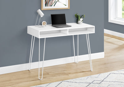 Computer Desk - 40"L / White / White Metal - I 7770