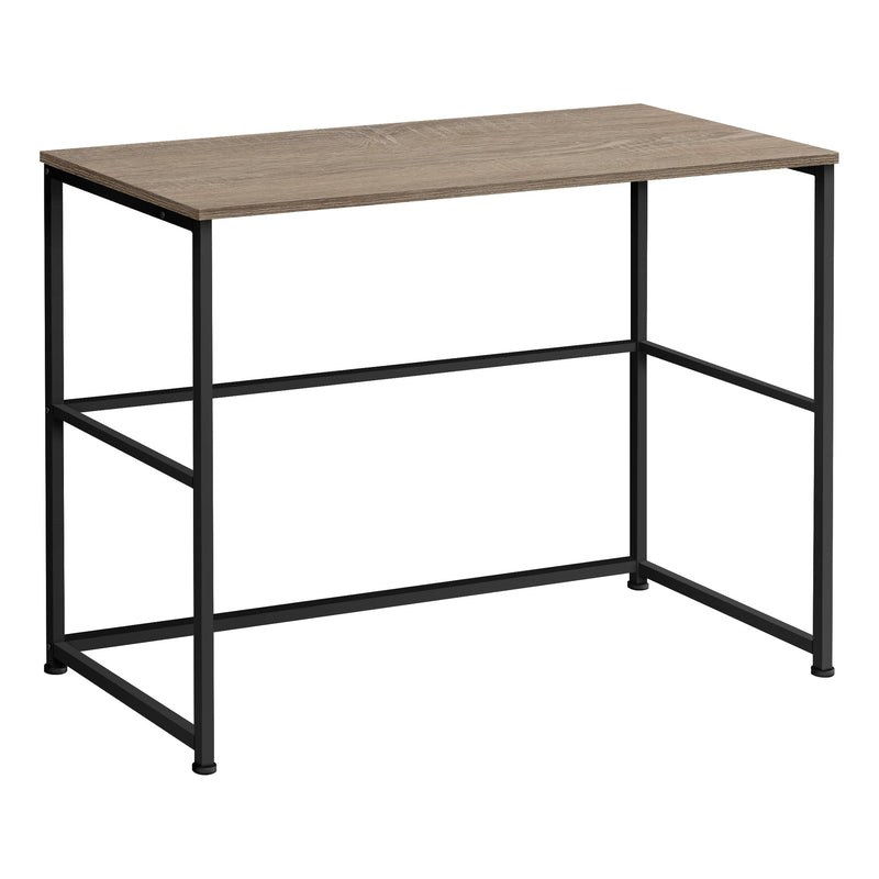 Computer Desk - 40"L / Dark Taupe / Black Metal - I 7777