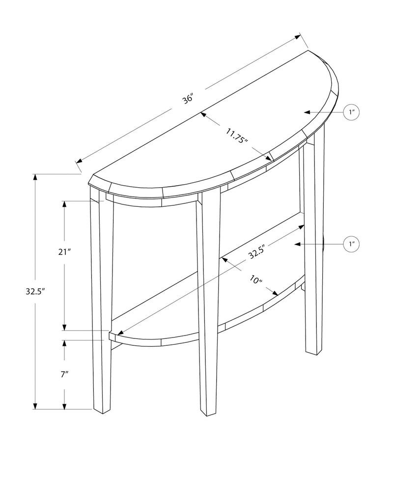 Accent Table - 36"L / Black Hall Console - I 2413