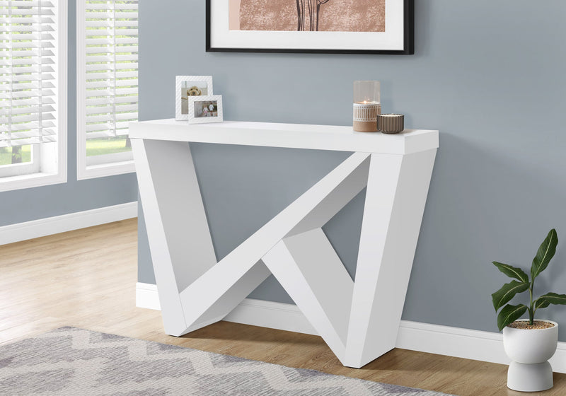 Accent Table - 48"L / White Hall Console - I 2429