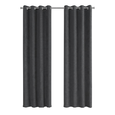 Curtain Panel - 2Pcs / 54"W X 84"H Grey Room Darkening - I 9803