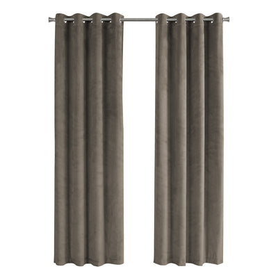 Curtain Panel - 2Pcs / 52"W X 84"H Taupe Room Darkening - I 9826