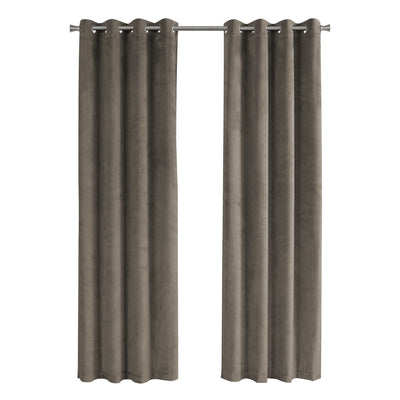 Curtain Panel - 2Pcs / 52"W X 95"H Taupe Room Darkening - I 9827