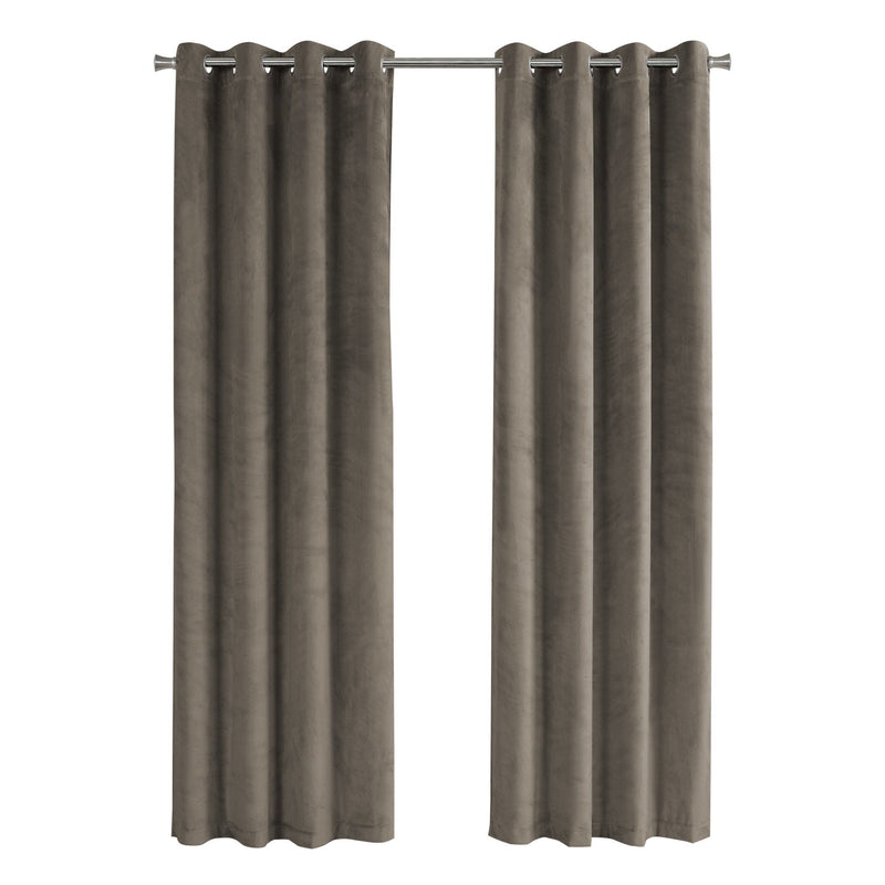 Curtain Panel - 2Pcs / 52"W X 95"H Taupe Room Darkening - I 9827