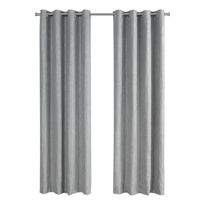 Curtain Panel - 2Pcs / 52"W X 84"H Silver Room Darkening - I 9844