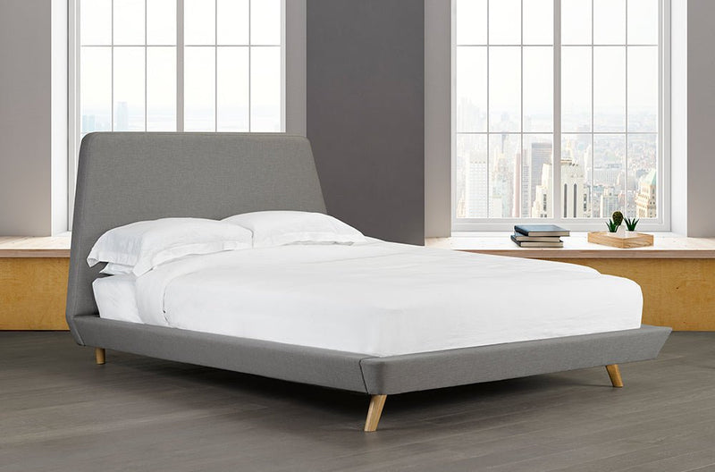Low Profile Canadian Made Bed with Scandinavian Design Influence - R-172-D-HB/B