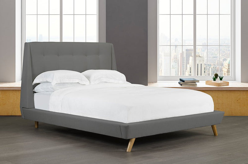 Canadian Made Bed with Scandinavian Design Influence - R-173-D-HB/B