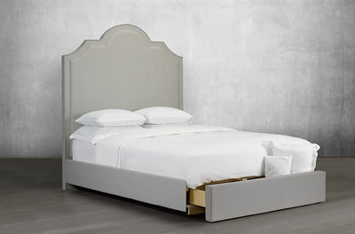 Impressive Headboard and bed with Beveled-cut top - R-184-D-HB