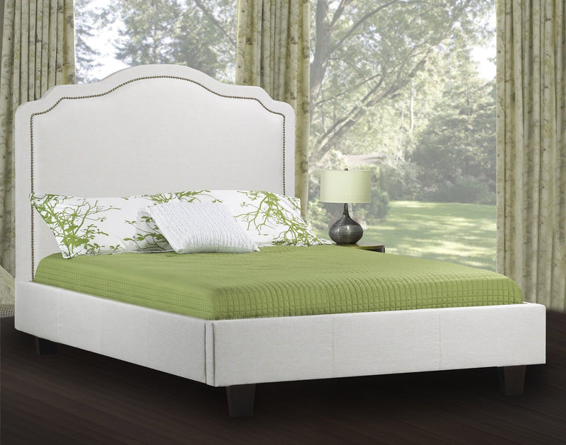 Smart and Simple bed with Hand-applied Nailhead trim - R-193-D-HB
