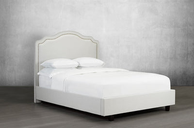 Smart and Simple bed with Hand-applied Nailhead trim - R-193-D-HB