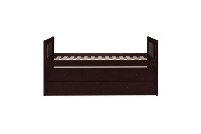 Rowe collection Espresso Trundle Bed w/ 3 drawers - MA-B2013PRE
