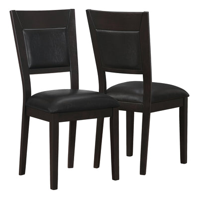Dining Chair - 2Pcs / 39"H / Espresso / Brown Seat - I 1495