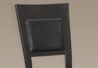 Dining Chair - 2Pcs / 39"H / Espresso / Brown Seat - I 1495