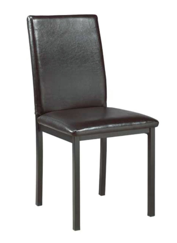 Dining Chair with Espresso Faux Leather Seats - IF-C-1017