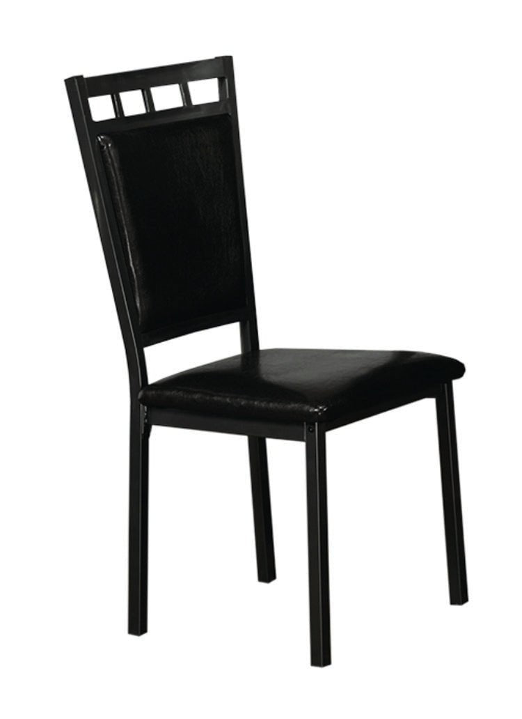 Dining Chairs with Black Cushion Seats and Gun Metal Legs - IF-C-1241