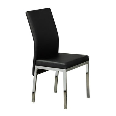 Black Cushion Dining Chair with Chrome Legs - IF-C-5063