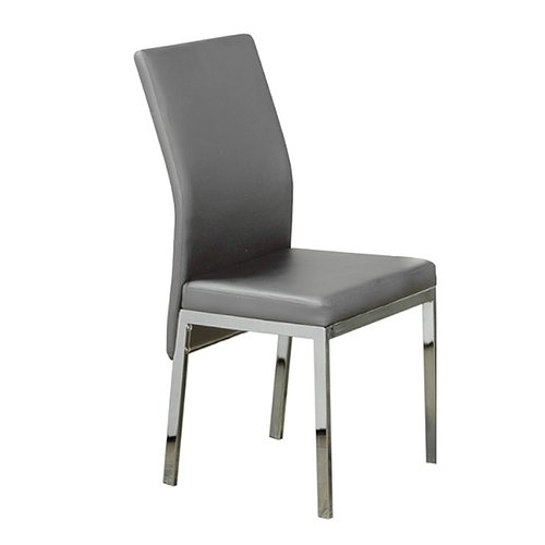 Grey Cushion Dining Chair with Chrome Legs - IF-C-5065