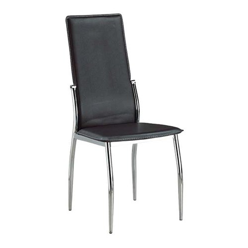 Chrome Legs and Black PU Seats Dining chair - IF-C-5069