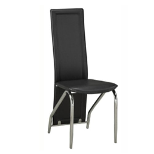 Black Dining Chair with Chrome Legs - IF-C-5070