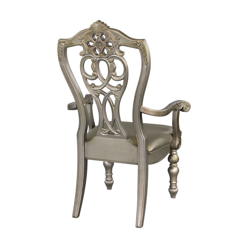 Catalonia Platinum Gold Arm Chair - MA-1824PGA