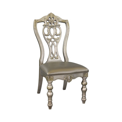 Catalonia Platinum Gold Side Chair - MA-1824PGS
