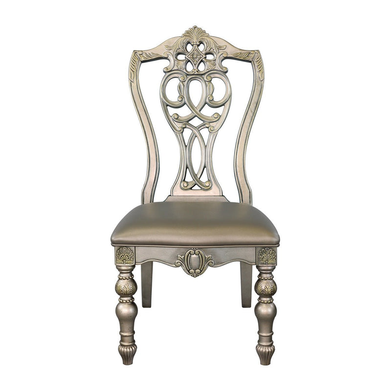 Catalonia Platinum Gold Side Chair - MA-1824PGS