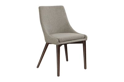 Ultra-modern Dining Chair in Grey Fabric W/ Oak Legs - MA-5048S-GRY