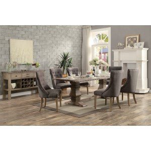 Side Wing Grey Fabric Chair - MA-5428-S2