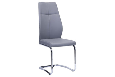 Jason Hovering Side Chair in Grey Leatherette - MA-738S1-GY