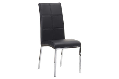 Peyton Side Chair in Black Leatherette