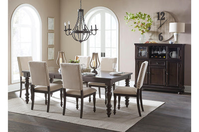 Grey Finished Solid Wood Dining set - MA-1718GY-90DR7