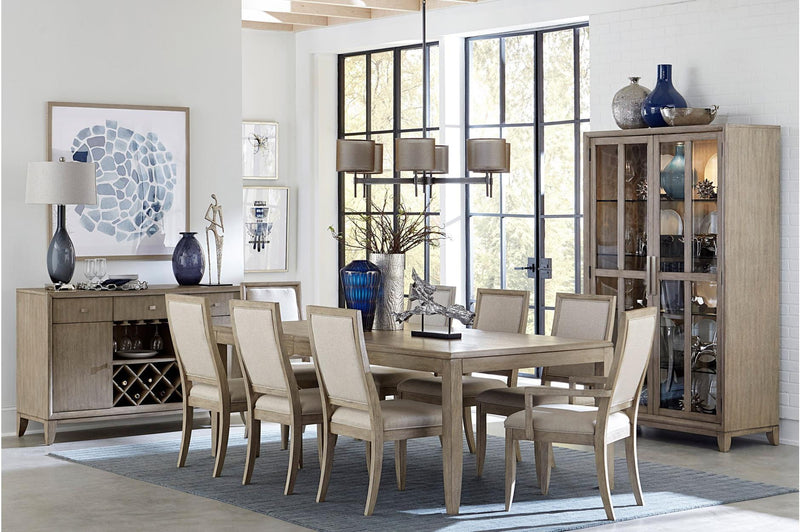 Contemporary Oak Dining Set in Grey Finish with China and Server Options - MA-1820-86DR7
