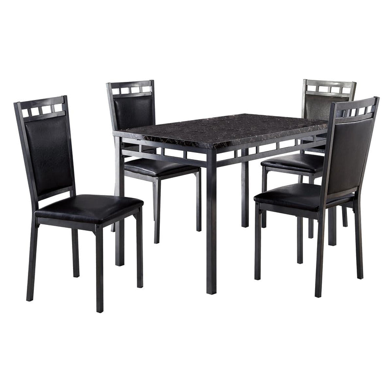 5 piece faux marble dining set