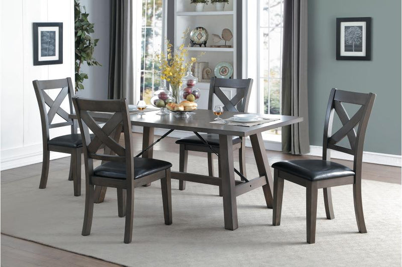 Seaford Dining Collection in Grayish Brown Finish - MA-5510-66-5Pcs