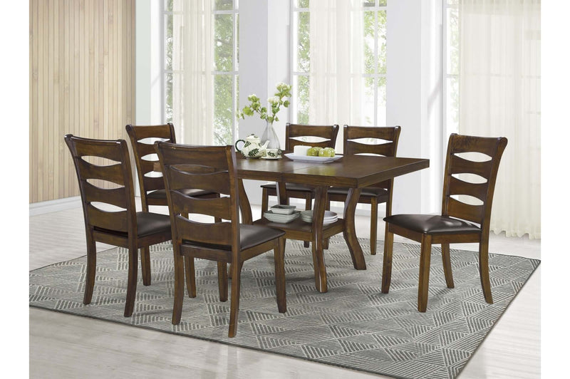 5 Pcs Dining set W/ folding butterfly leaf and an under-table shelf - MA-5712-54DR5
