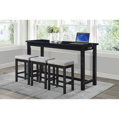 Black Counter Height Dining w/ built-in USB ports - MA-5713BK