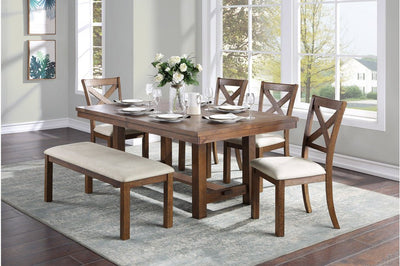 Bonner Collection Solid Pine 6 Piece Dining Set - MA-5808-68DR6