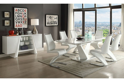 White Lacquer Manhattan Collection - MA-7387-86DR7