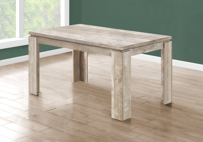 Dining Table - 36"X 60" / Taupe Reclaimed Wood-Look - I 1088