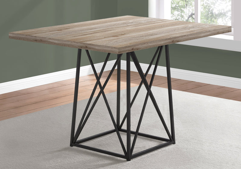 Dining Table - 36"X 48" / Taupe Reclaimed Wood-Look/Black - I 1109