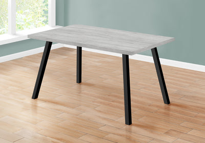 Dining Table - 36"X 60" / Grey / Black Metal - I 1136
