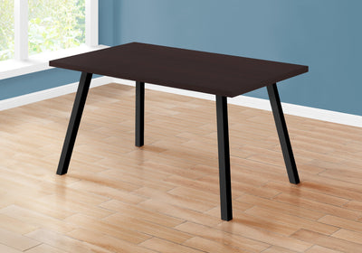 Dining Table - 36"X 60" / Espresso / Black Metal - I 1138