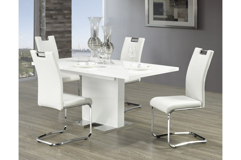 Standa Collection Set with Zane White Side Chair - MA-5433DR5 + MA-738S4-WT