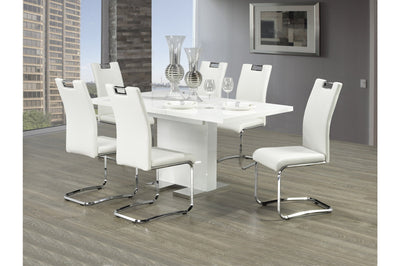 7 Piece Standa Collection Set with Zane White Side Chair - MA-5433DR7 + MA-738S4-WT